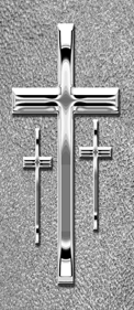 Silver 3 Crosses Shimmer Silver